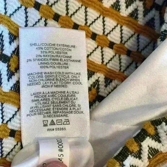 Express Embroidered Mini Skirt Sz Medium Yellow Black Stretch Mini Skirt - Picture 10 of 10
